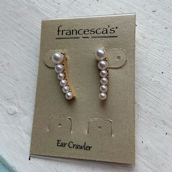 Francesca's Collections Jewelry - Pearl Ear Crawler Earrings Francesca's Collections Jewelry - Pearl Ear Crawler Earrings